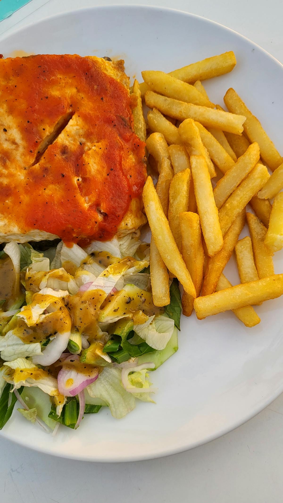 Lasagna served on a plate