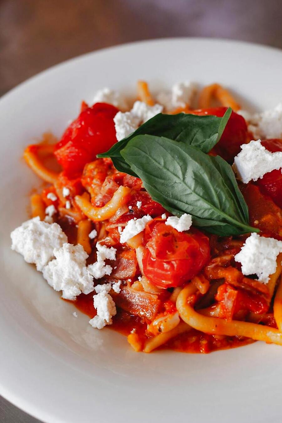 Pasta con crema di peperoni