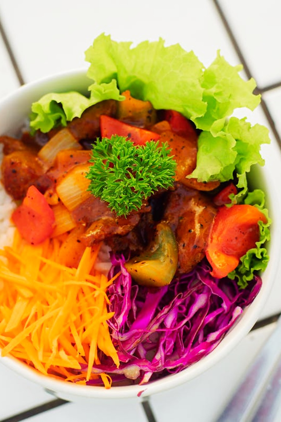 Riso venere con gamberi e zucchine