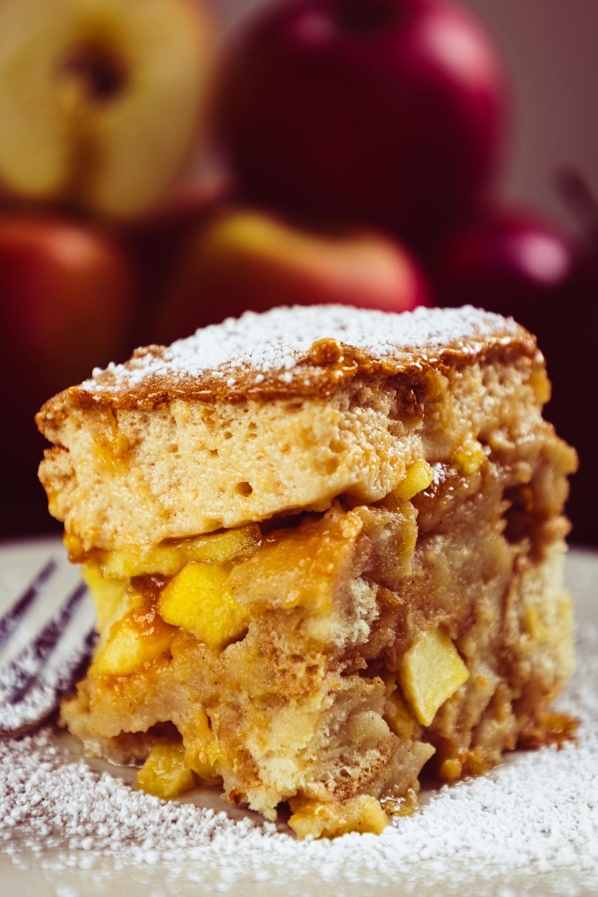 Slice of apple cake